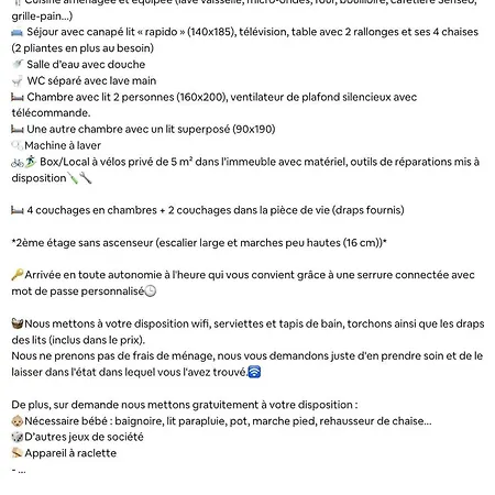 Apartment Hyper Centre - Draps Inclus - Fibre - Parking - Local Velos - Jusqu'a 6 Personnes *